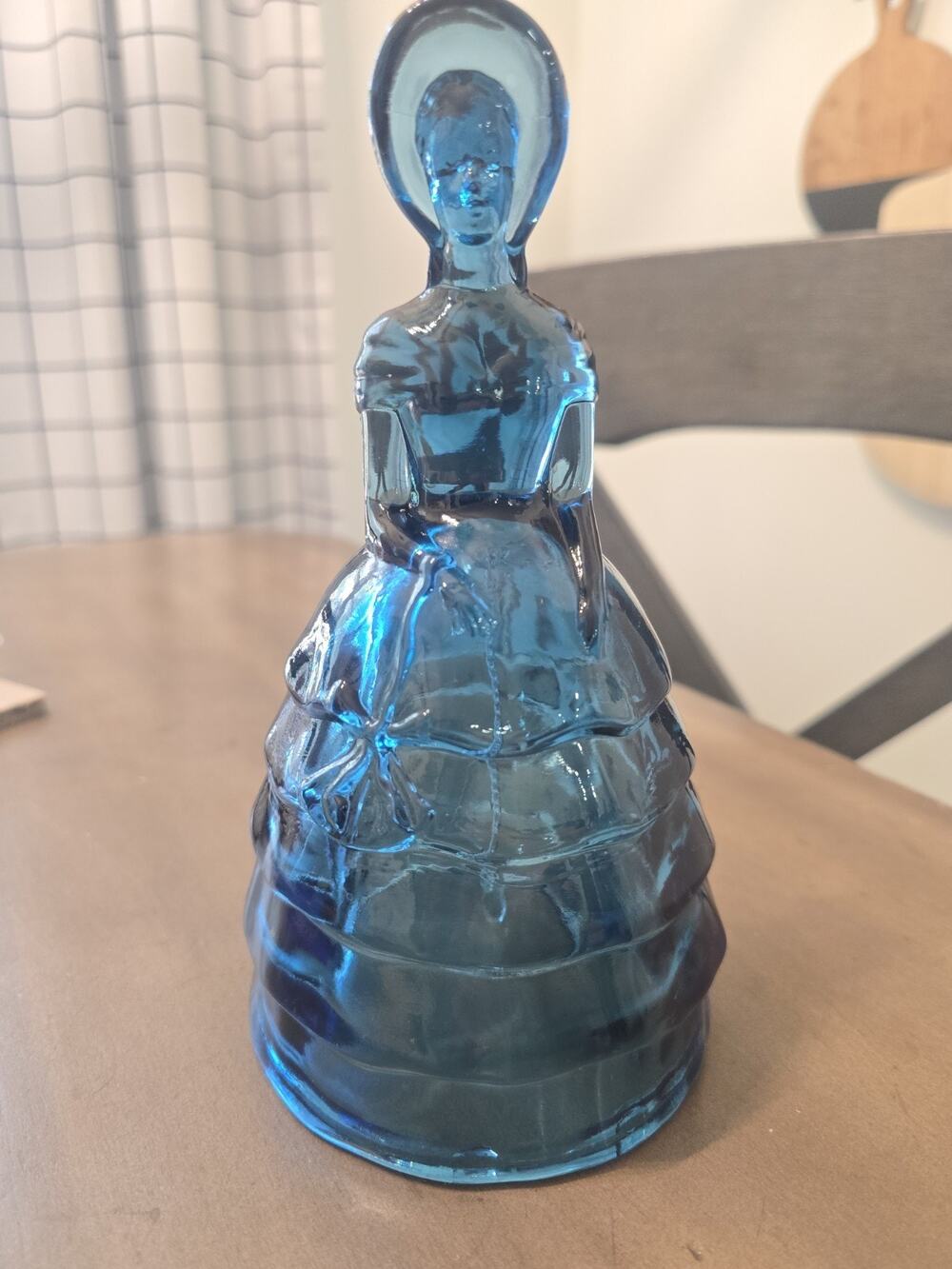 Summitt Glass Melanie Southern Belle Blue Smoke Glass Figurine 8"
